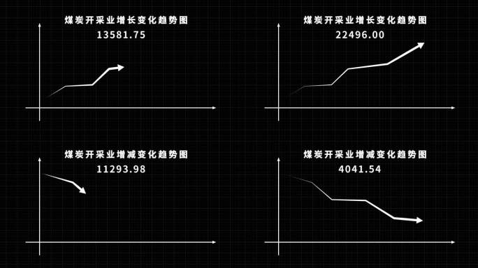 数据箭头上升下降趋势图表