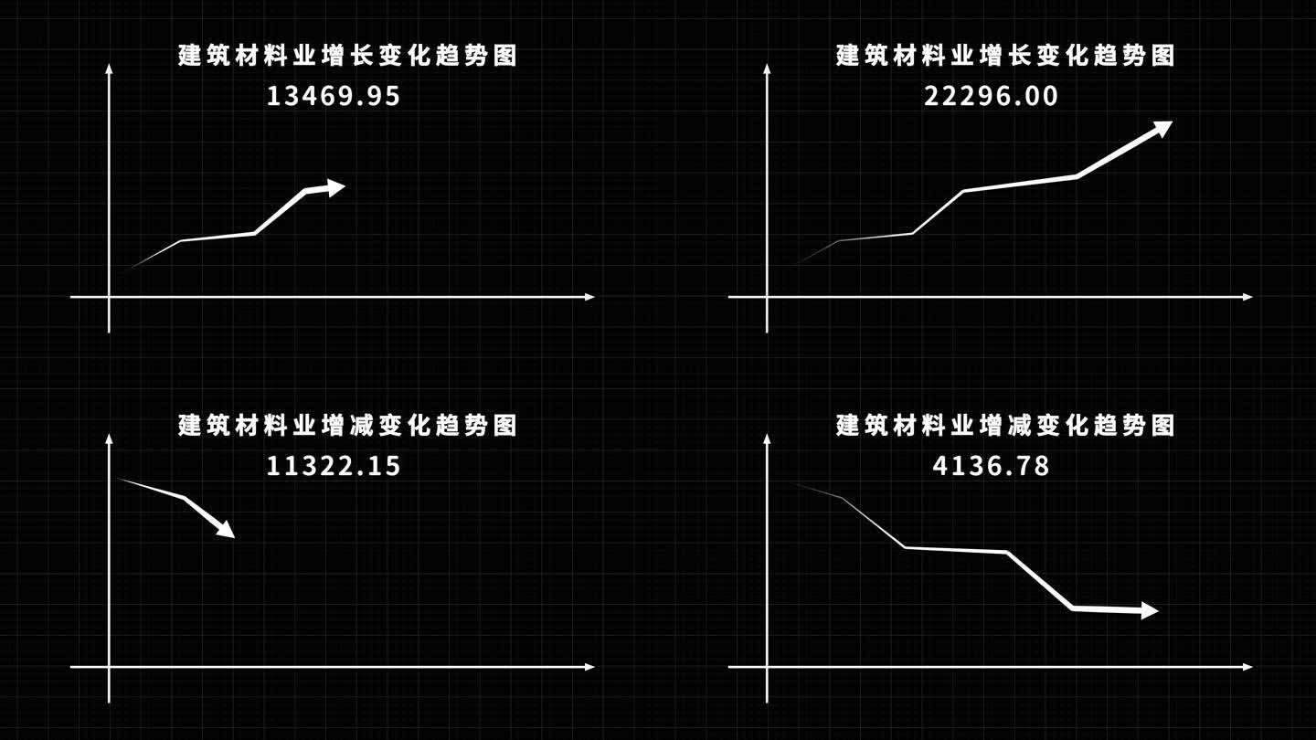 数据箭头上升下降趋势图表