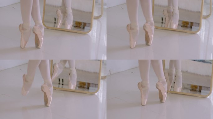 芭蕾舞者的脚步艺术文艺踮起脚尖