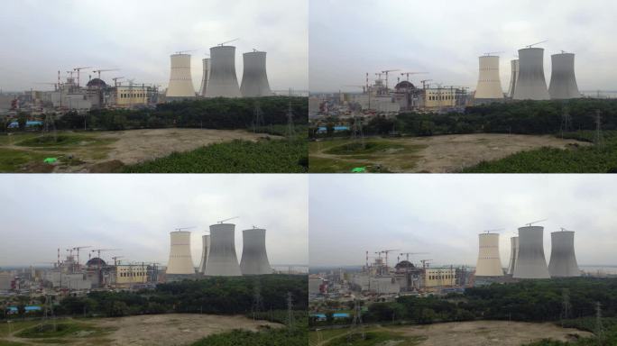 孟加拉国的经济、能源和环境。孟加拉国的大型项目。鲁普尔核电站鸟瞰图。
