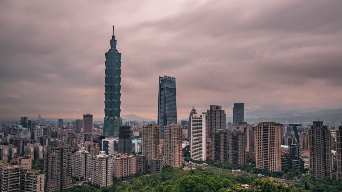 台北101 日转夜定点延时