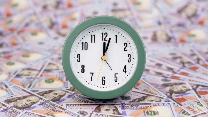 时钟旋转快，时间流逝，时间工作的时间计时系统，宝贵的时间，闹钟，时间和金融