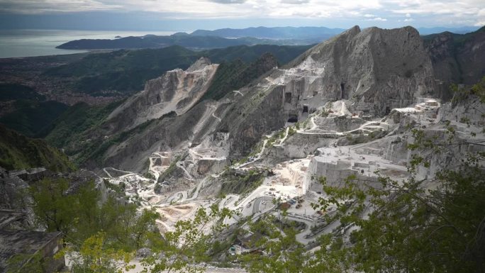 卡拉拉的大理石矿。意大利