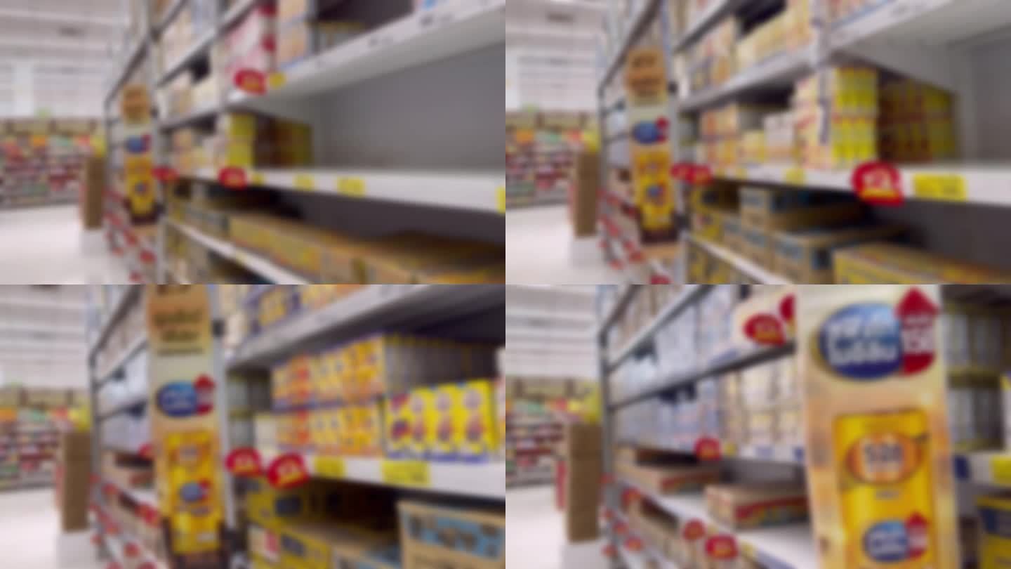 超市里模糊的录像