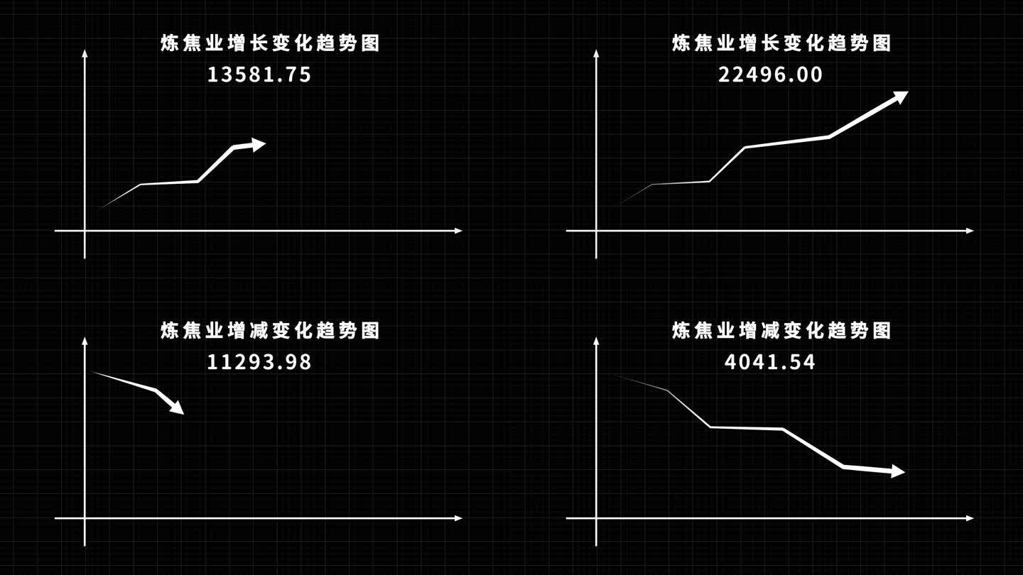 数据箭头上升下降趋势图表