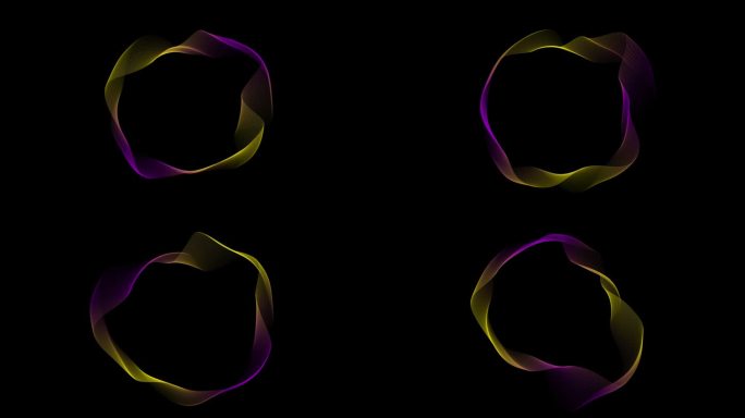 抽象圆线捆绑现代无缝循环动画视频