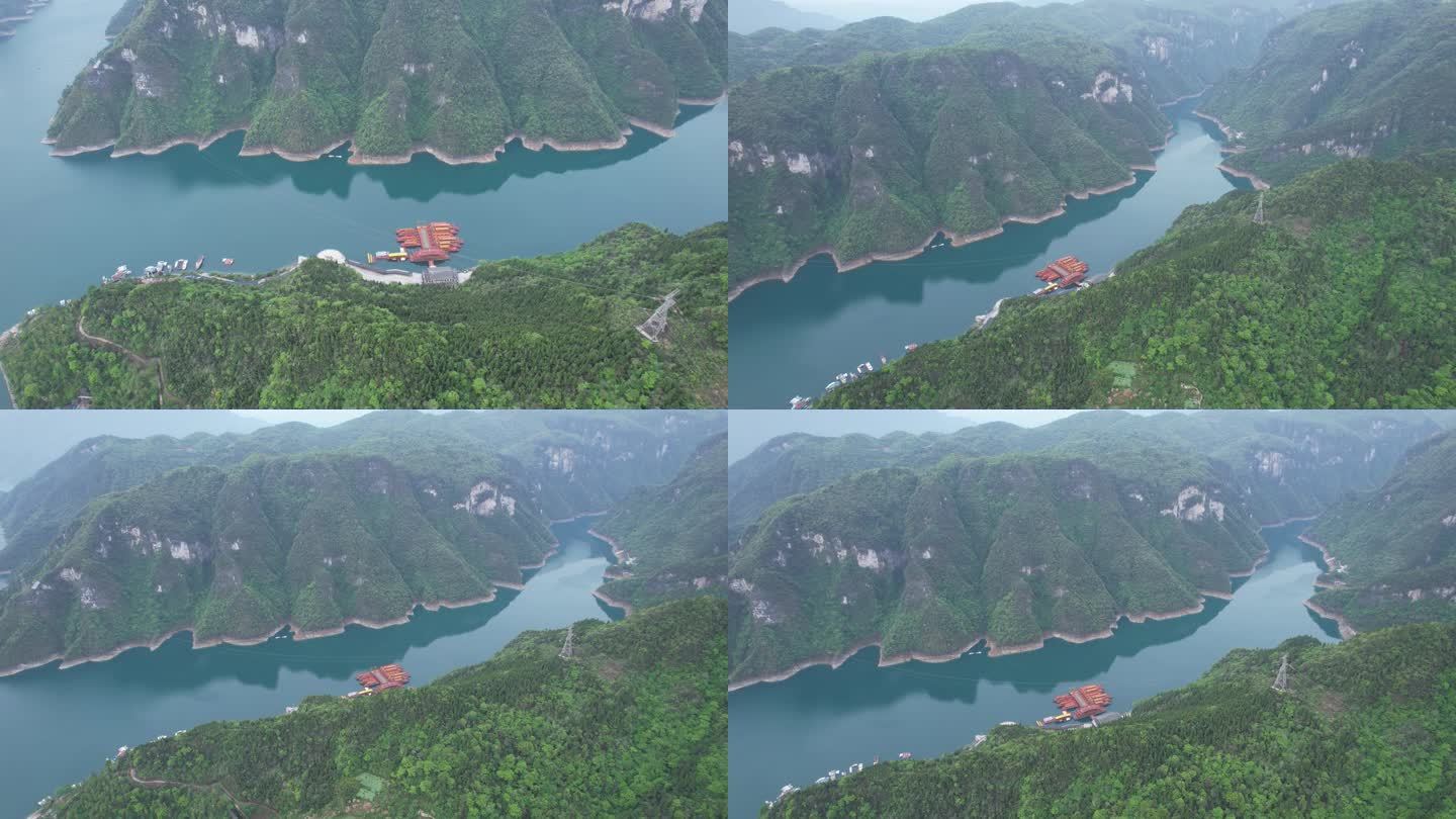 4K湖北宜昌清江画廊5A景区青山绿水航拍