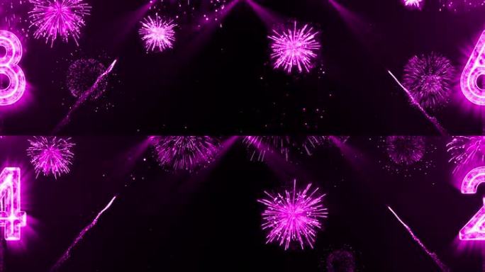 粉紫色水晶10秒倒数宽屏