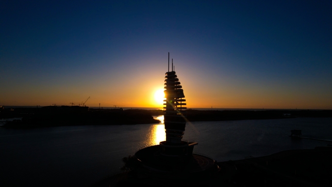 迎日出 海上日出 太阳升起