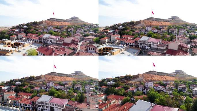 土耳其安卡拉的贝帕扎里区。贝帕扎里鸟瞰图。贝帕扎里镇的传统奥斯曼房屋。