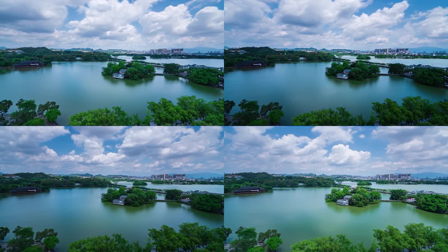 惠州西湖蓝天白云-4K---50P