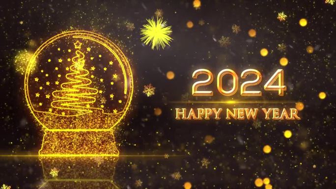 新年快乐V23片头片花视频素材烟花焰火