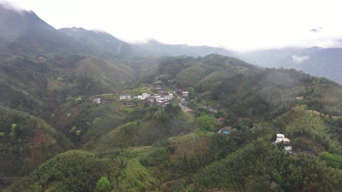 漳平山羊村航拍和隔雾景