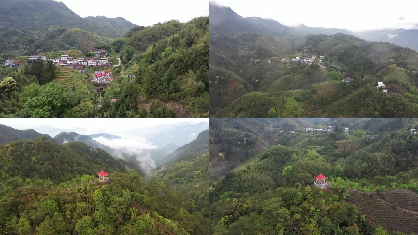 漳平山羊村航拍和隔雾景