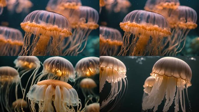 水母 海洋生物 动物 大自然 海洋 4k
