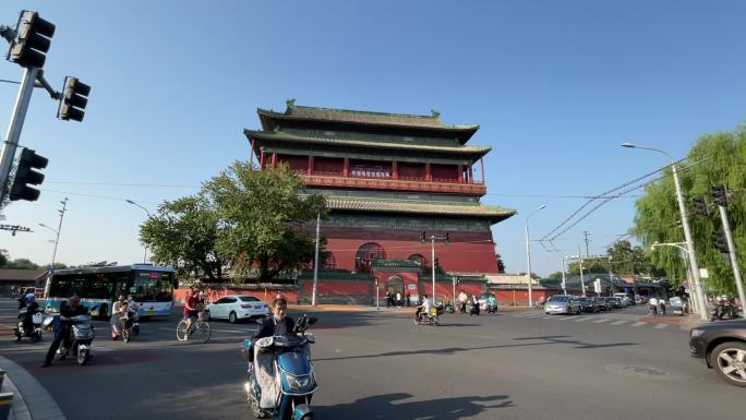 北京鼓楼大街钟鼓楼钟楼鼓楼地安门外大街