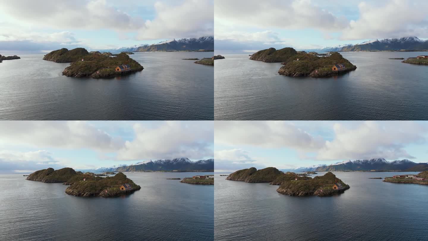 空中起飞:无人机从雄伟的挪威峡湾的最高点翱翔