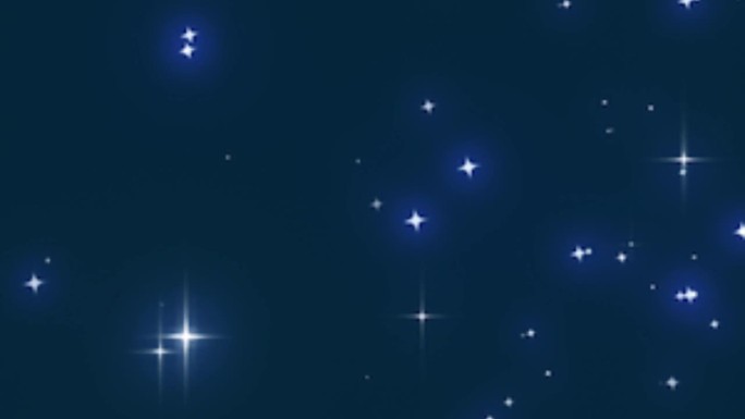 星星在夜空中闪烁的动画视频
