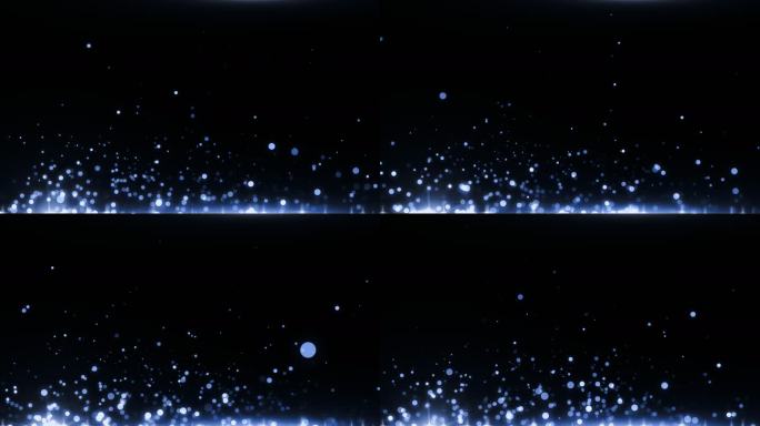 4K蓝色粒子光斑光点闪烁通道元素