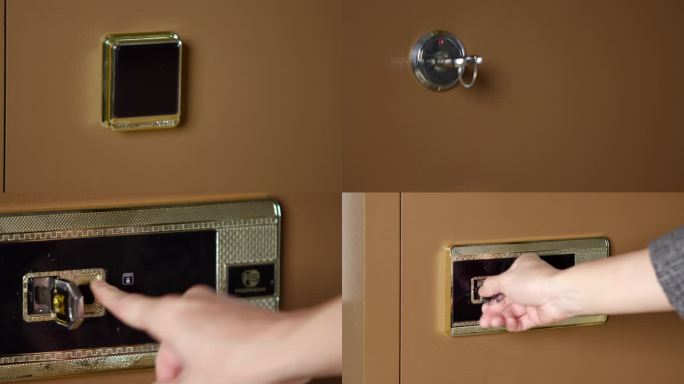 打开关闭保险柜指纹解锁保险柜重要物品存放
