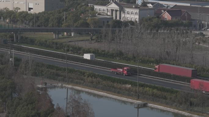 【4K合集】高速公路卡车集装箱航拍
