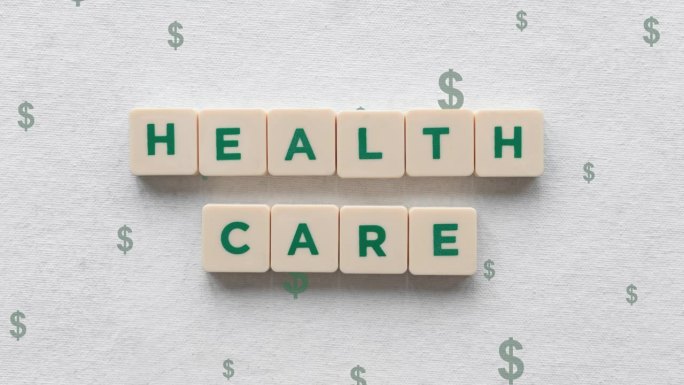 拼字瓷砖说明医疗费用更实惠。