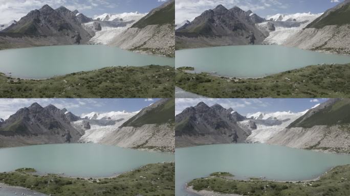 航拍西藏风光自然山川湖泊雪山绿色清澈风景