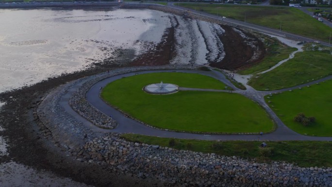 西莉亚格里芬纪念公园俯视图，电影空中轨道。高威,爱尔兰