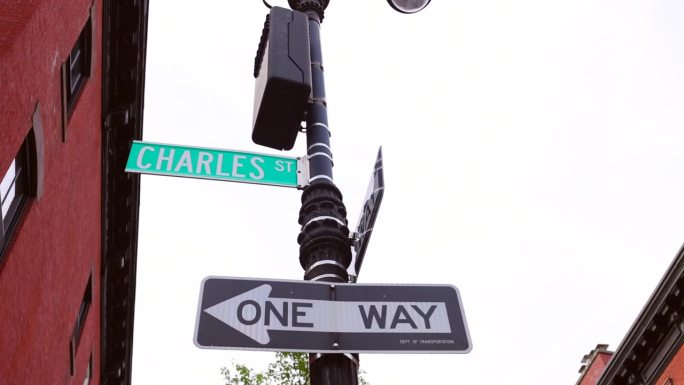 纽约曼哈顿西村的查尔斯街标志
