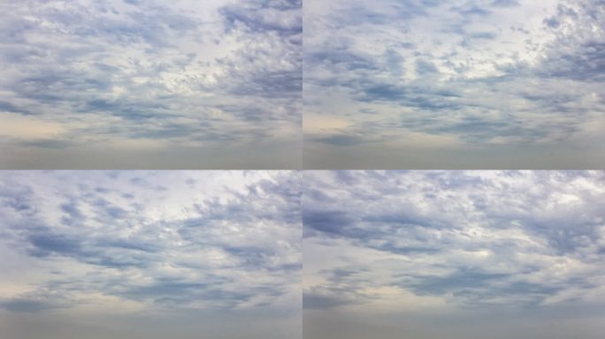 城市上空蓝天白云4k延时摄影