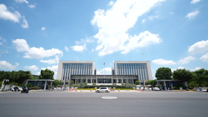 绍兴市政府大楼延时摄影6