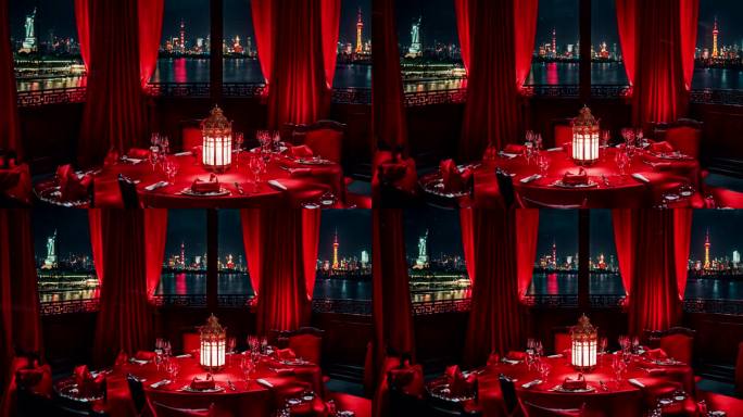 4k红餐桌背景