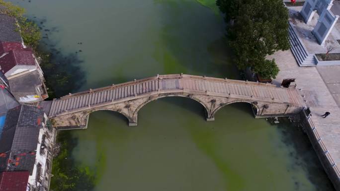浙江湖州双林三桥高低空航拍