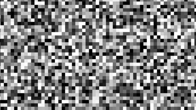 数字马赛克技术背景。抽象的移动光。运动中的像素点。数字循环动画背景