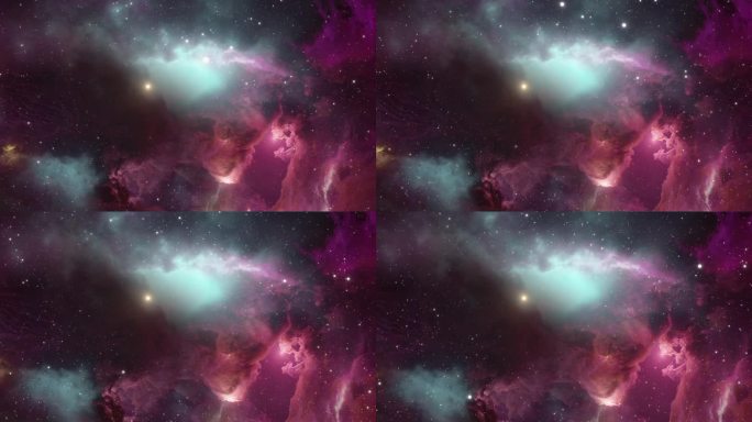 无限大宇宙中的恒星和云状星云