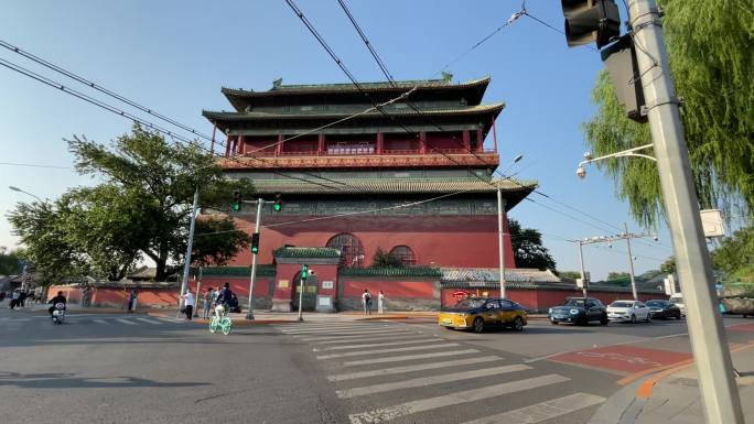 北京鼓楼大街钟鼓楼钟楼鼓楼地安门外大街