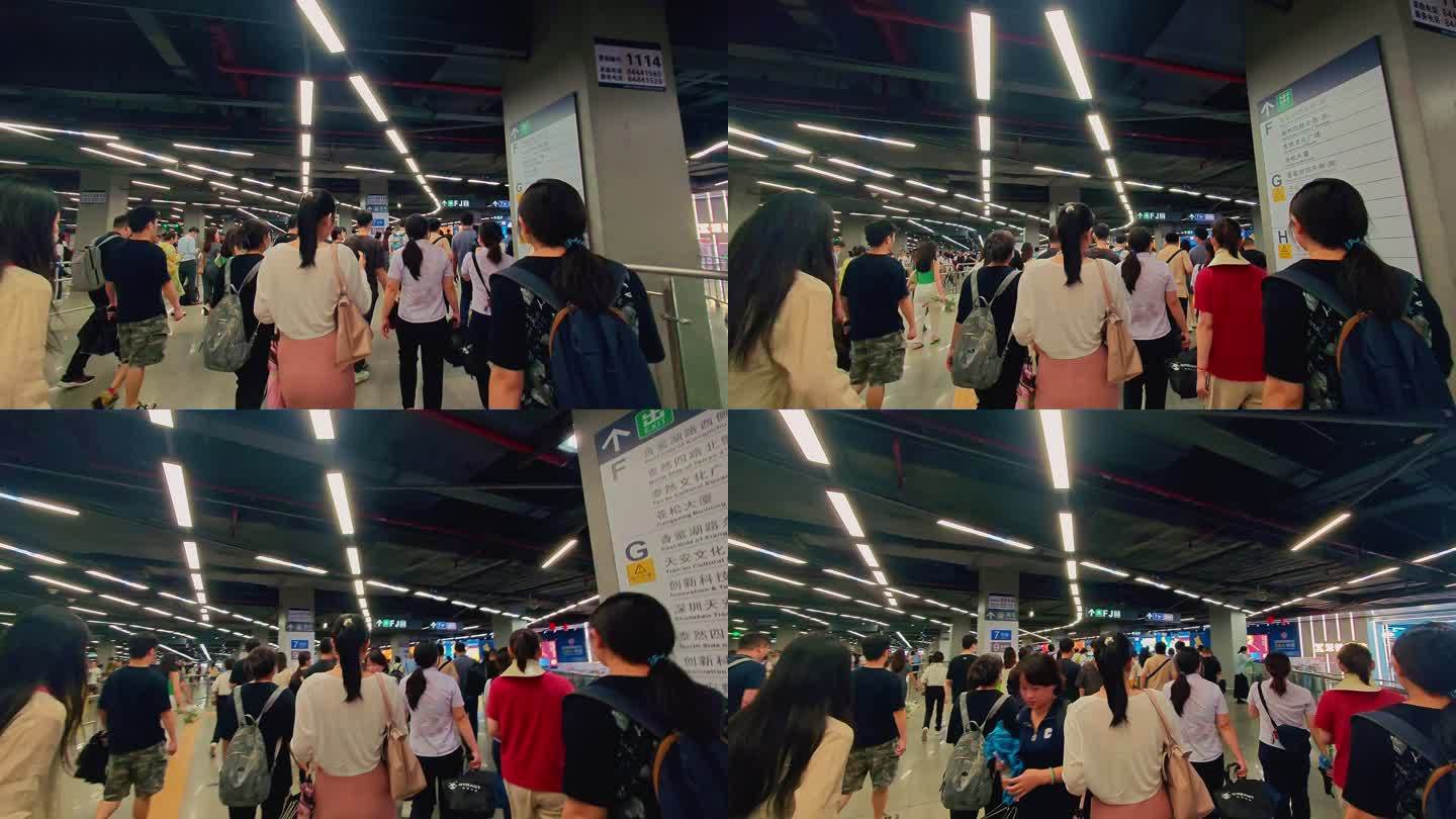 V1-0470深圳地铁通勤人流