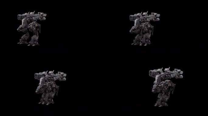 详细的3D机器人模型，战士未来机器渲染动画，操纵骨骼结构，左前左视图，叠加阿尔法哑光混合，科幻概念。