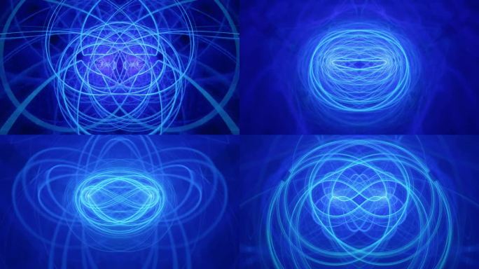 催眠复杂流动的几何曼陀罗图案，分形抽象狂喜，无限循环的精神觉醒能量流，视觉节拍幻想漩涡。