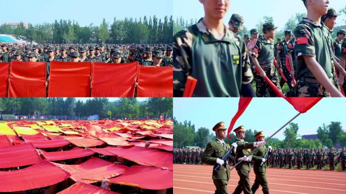 大学生军训 学生军事演习 军事练习