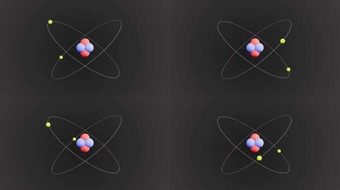 氦原子空间连接粒子动态化学分子式