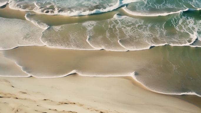 沙滩海浪浪花