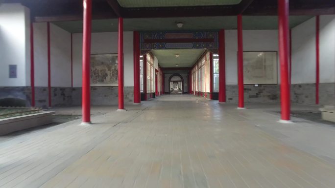 南京总统府天下为公走廊航拍C025