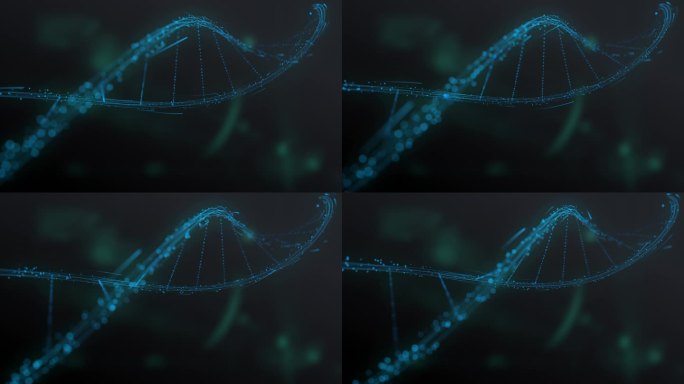 DNA 粒子 粒子特效 动画BG科技背景