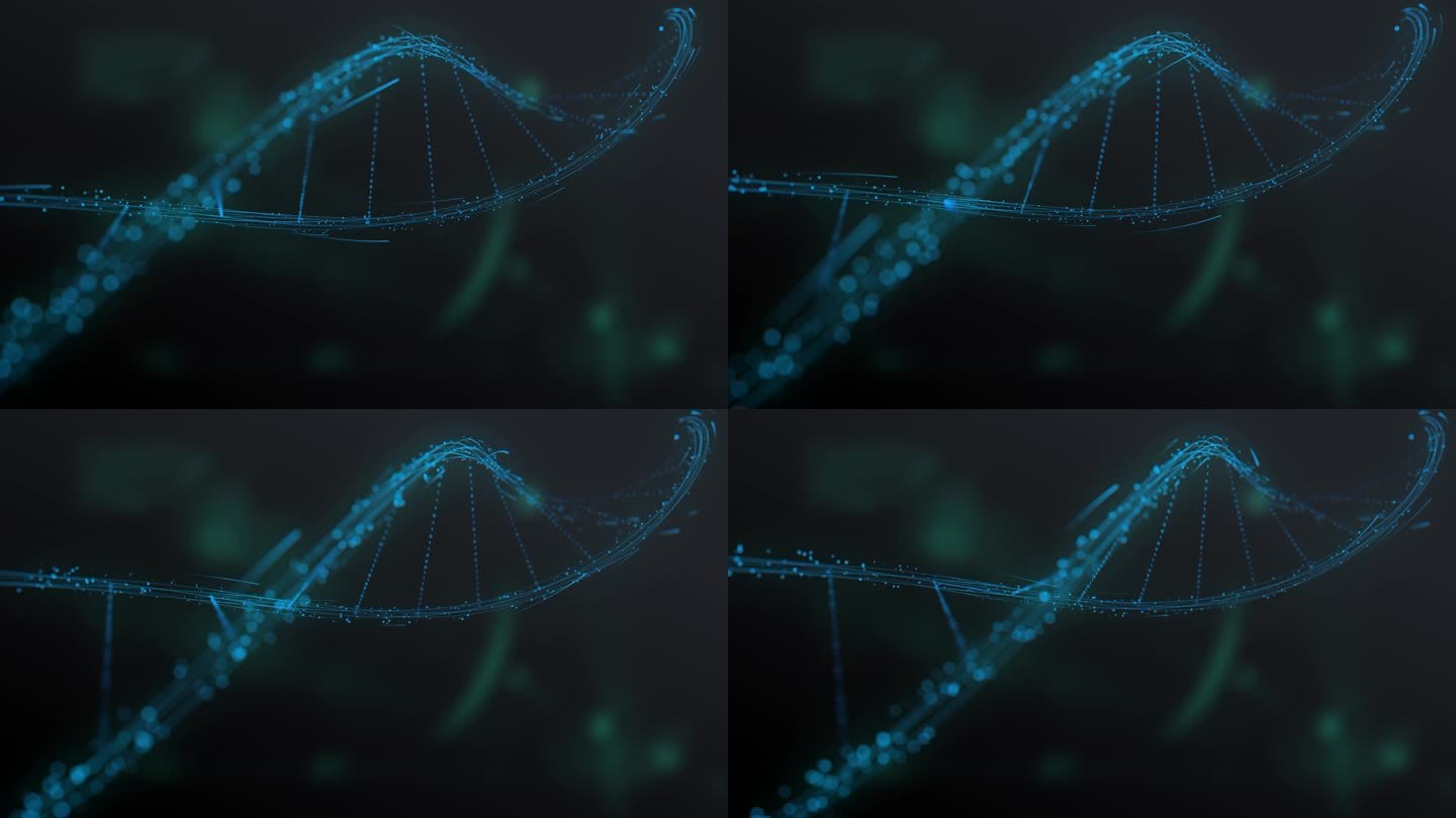 DNA 粒子 粒子特效 动画BG科技背景