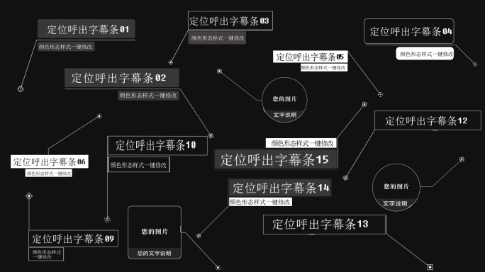 定点呼出字幕标题ae模板