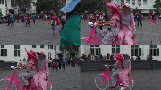 印尼骑车女孩地拍