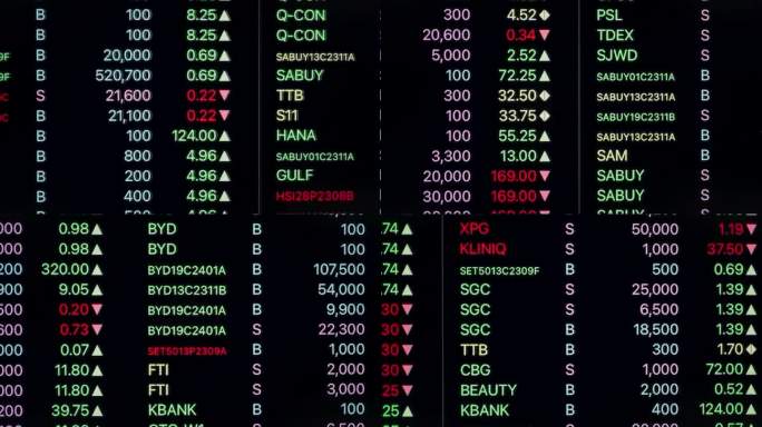 证券交易所行情图、金融图表、股票市场数据、计算机图形的特写信息。经营和投资理念。