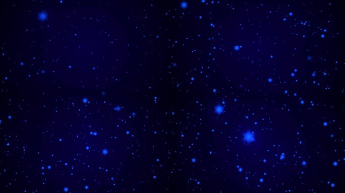 抽象动画背景。一个温暖的金色星星纹理在黑色空间的动画。闪烁星空的夜空动画灯光效果。宇宙蓝紫色渐变背景