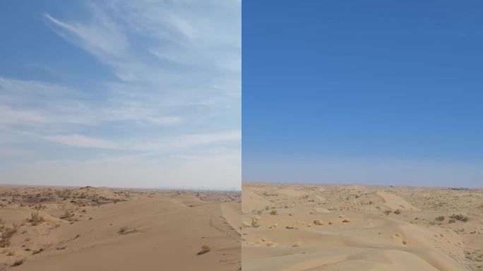蓝天沙漠 荒漠 旷野 实景 苍凉视频素材